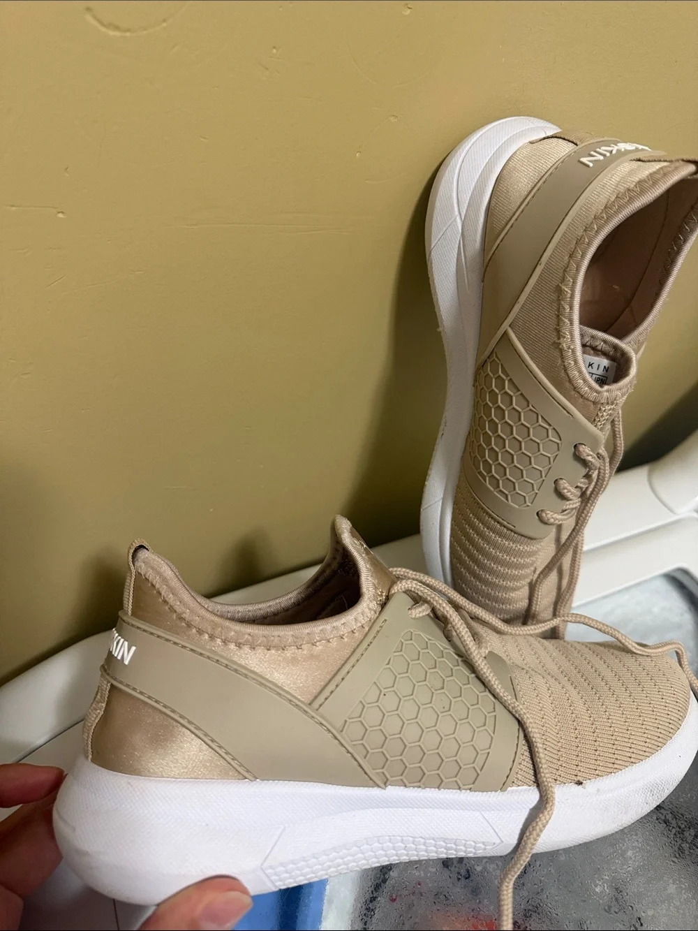 Jordan Men's Knit Sneakers in Beige